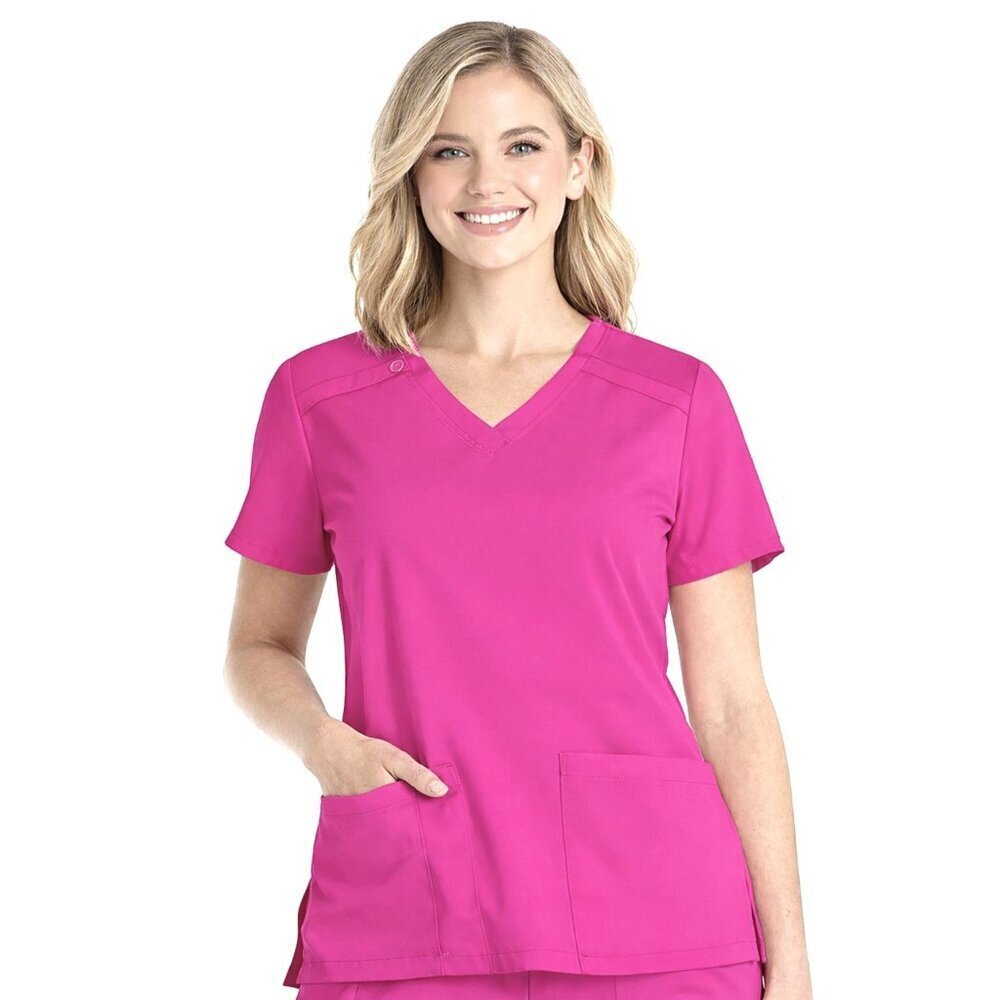 Dickies Contemporary Fit V-Neck Scrub Top with Pockets, Women’s Medium